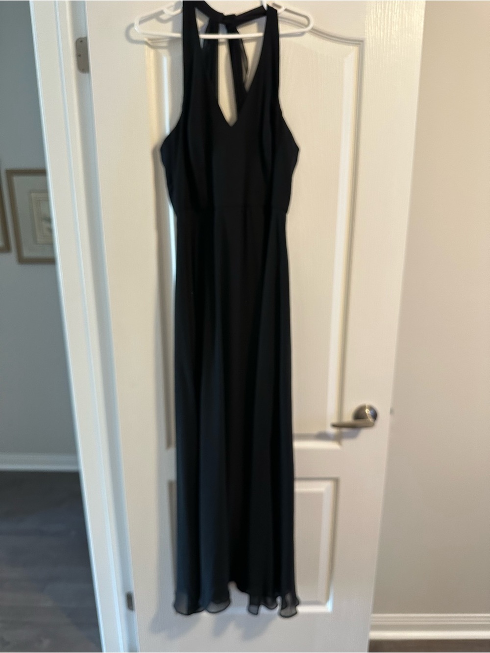 Elegant Black Halter Maxi Dress
